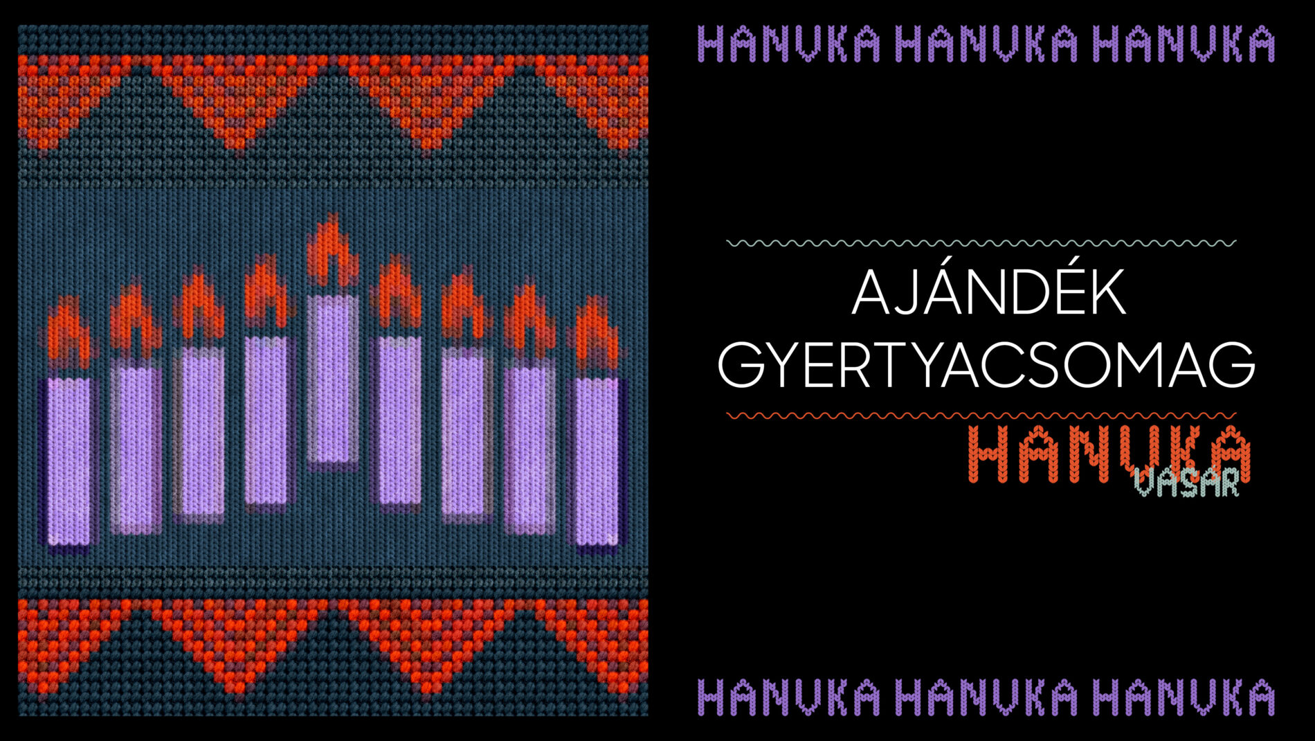 Ajándék gyertyacsomag hanukára